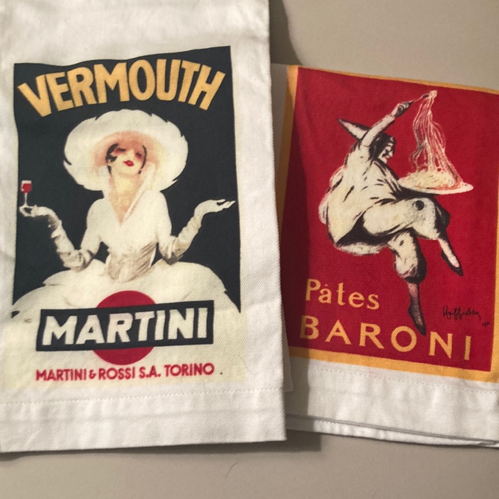 Pair of Vintage Posters Hand Towels - Pottery Barn